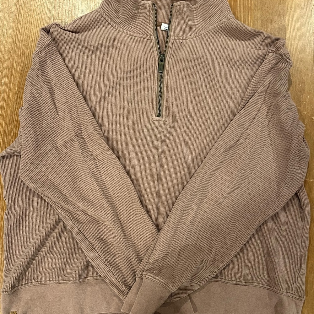 tentree Women's Brown V-Neck Sweater